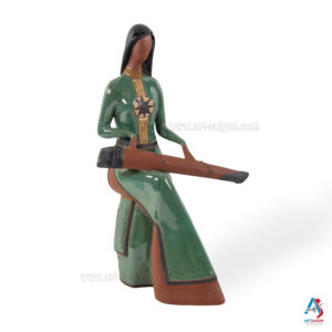 Statuette Figurine en Terre Cuite Peint, Sculpture à la Main - Décoration et Artisanat du Vietnam