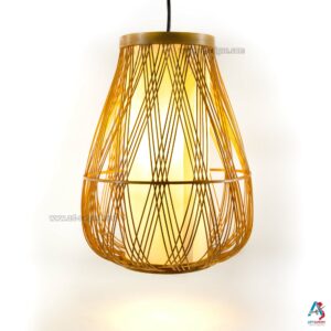 Lampion Abat-Jour en Bambou Ø28cm - Suspension Lanterne Artisanale du Vietnam (réf. S65-01)