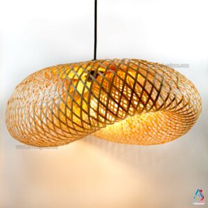 Lampion Abat-Jour en Bambou – Lustre Suspension Lanterne Artisanale du Vietnam