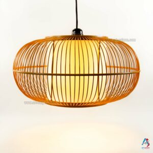 Lampion Abat-Jour en Bambou – Lustre Suspension Lanterne Artisanale du Vietnam