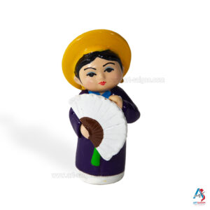 Statuette Figurine en Terre Cuite Peint, Sculpture à la Main - Décoration et Artisanat du Vietnam