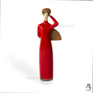 Statuette Figurine en Terre Cuite Peint, Sculpture à la Main - Décoration et Artisanat du Vietnam