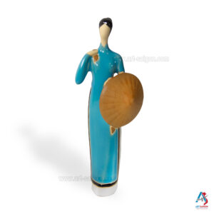 Statuette Figurine en Terre Cuite Peint, Sculpture à la Main - Décoration et Artisanat du Vietnam