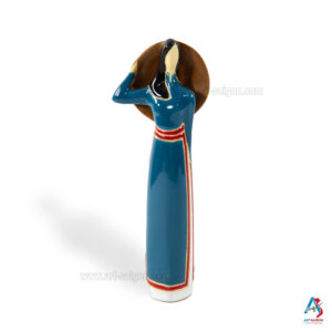 Statuette Figurine en Terre Cuite Peint, Sculpture à la Main - Décoration et Artisanat du Vietnam