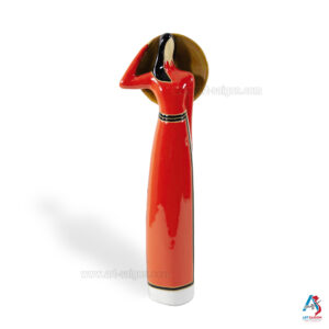 Statuette Figurine en Terre Cuite Peint, Sculpture à la Main - Décoration et Artisanat du Vietnam