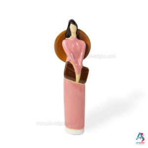 Statuette Figurine en Terre Cuite Peint, Sculpture à la Main - Décoration et Artisanat du Vietnam