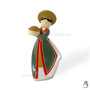 Statuette Figurine en Terre Cuite Peint, Sculpture à la Main - Décoration et Artisanat du Vietnam