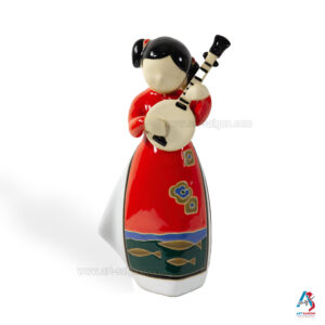 Statuette Figurine en Terre Cuite Peint, Sculpture à la Main - Décoration et Artisanat du Vietnam