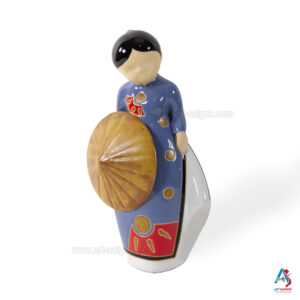 Statuette Figurine en Terre Cuite Peint, Sculpture à la Main - Décoration et Artisanat du Vietnam