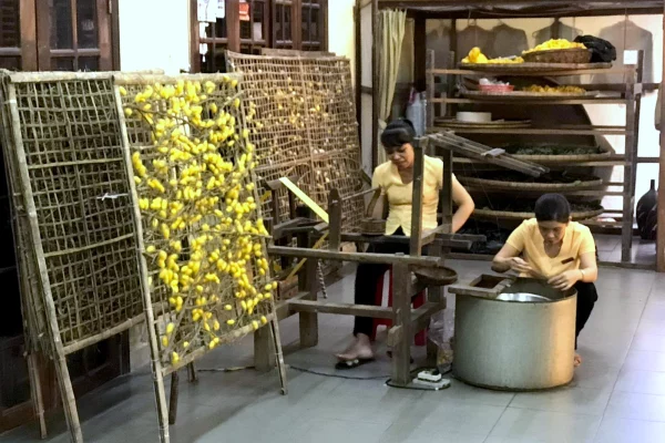 Procédure de fabriquer la soie Van Phuc